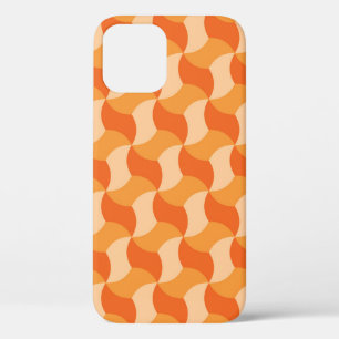 Geometrische Oranje tinten: Abstracte Tegel iPhone 12 Hoesje