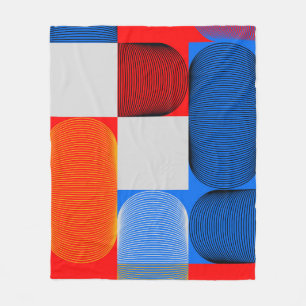 Geometrische overgang: abstract patroon. fleece deken