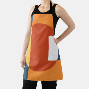 Geometrische overlappende vormen - Retro stijl Schort
