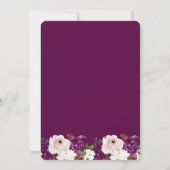 Geometrische Paarse Blush Roze Bloemen Bruiloft Save The Date (Achterkant)