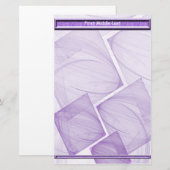 Geometrische Paarse vormen Abstract Briefpapier (Voorkant / Achterkant)