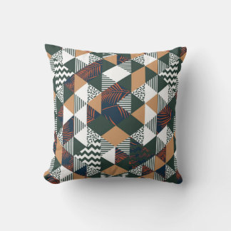 Geometrische palmbladeren, trendy patroon kussen