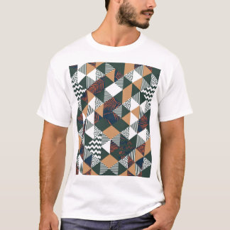 Geometrische palmbladeren, trendy patroon t-shirt