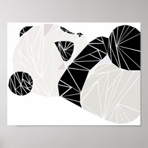 Geometrische panda poster