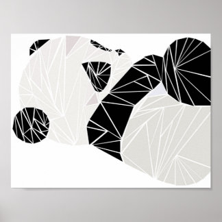 Geometrische panda poster