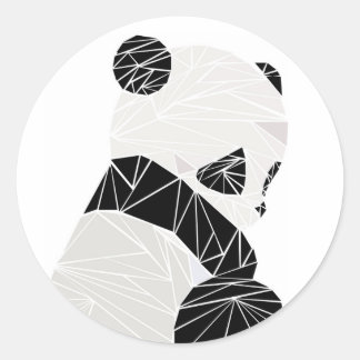 Geometrische panda ronde sticker