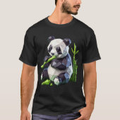 Geometrische Panda Serenity T-shirt (Voorkant)
