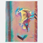 Geometrische pasteizeemijtschildpad fleece deken (Voorkant)