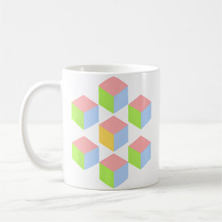 Geometrische Pastel Isometrische Optische Illusie  Koffiemok