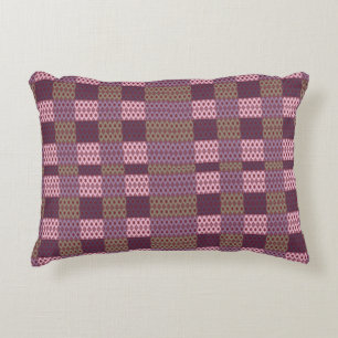 Geometrische Patchwork Worpkussen – Modern Paars C Accent Kussen