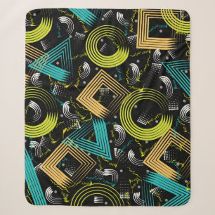 Geometrische patronachtergrond, retro,90s, abstrac sherpa deken