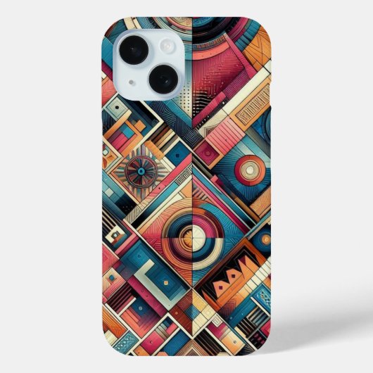 Geometrische patronen iPhone case (Achterkant)