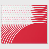 Geometrische patronen kerstrood wit cadeaupapier (Vlak)