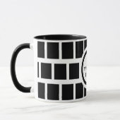 Geometrische patronen Moderne Mok in zwart-wit (Links)
