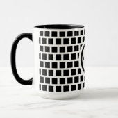 Geometrische patronen Moderne Mok in zwart-wit (Links)