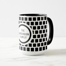 Geometrische patronen Moderne Mok in zwart-wit