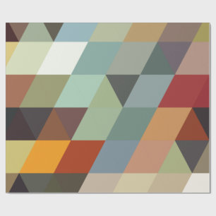 Geometrische patronen   Multicolordriehoeken Cadeaupapier
