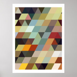 Geometrische patronen Multicolordriehoeken Poster
