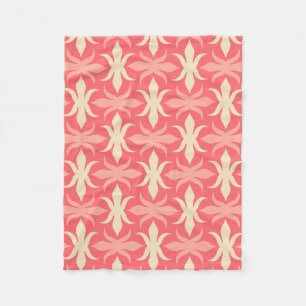 Geometrische patroon retro kleuren 70s fleece deken