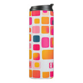 Geometrische patroon retro midden eeuw aangepaste  thermosbeker (Gedraaid links)