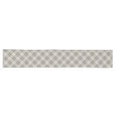 Geometrische Patroon Tafel Runner in Zachte Neutra Lange Tafelloper (Horizontaal)
