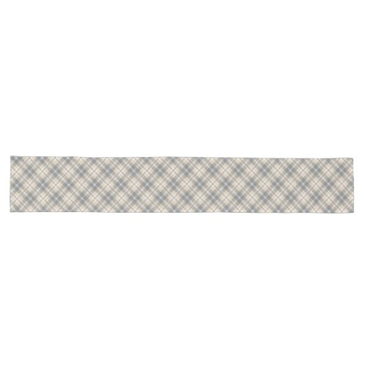 Geometrische Patroon Tafel Runner in Zachte Neutra Lange Tafelloper (Horizontaal)