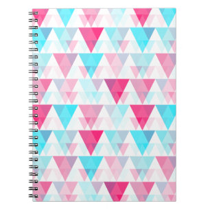 Geometrische Patroon van de Driehoeken van Aqua Notitieboek
