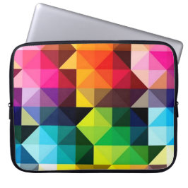 Geometrische patroonvector, kleurrijke laptophoes laptop sleeve