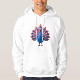 geometrische pauw hoodie