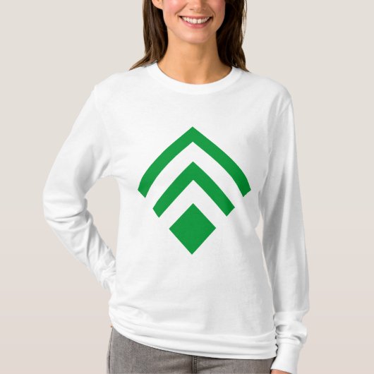 Geometrische Pijl 02 - Grass Green T-shirt (Voorkant)