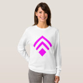 Geometrische Pijl 02 - Magenta T-shirt (Voorkant volledig)