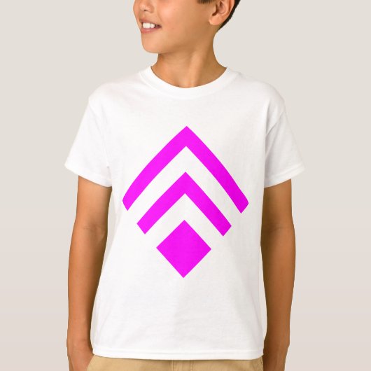 Geometrische Pijl 02 - Magenta T-shirt (Voorkant)