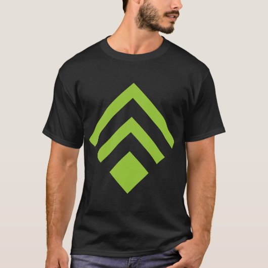 Geometrische Pijl 02 - Martian Green T-shirt (Voorkant)