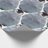 Geometrische pinguïn Huddle Print Cadeaupapier (Hoek)