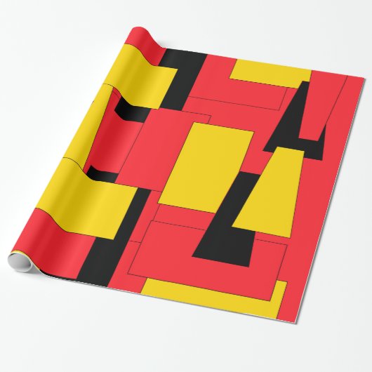 Geometrische Pleasure Cadeaupapier (Uitgerold)