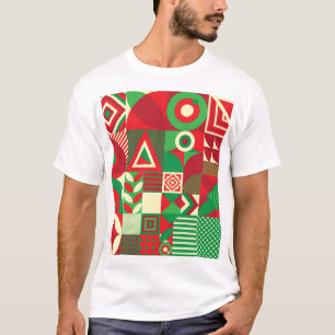 Geometrische Pop: Kleurrijke Abstracte Tegels. T-shirt