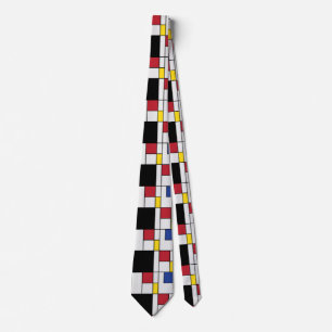 Geometrische primaire kleuren abstract ontwerp stropdas