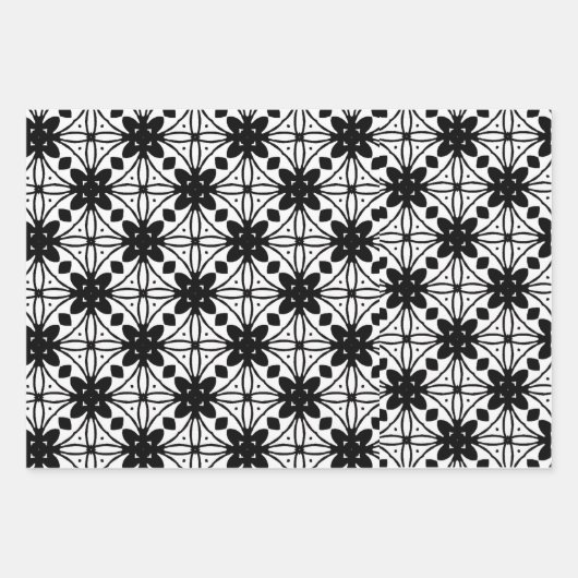 Geometrische print Verpakking Papieren Bladen Set Inpakpapier Vel (Voorkant 2)