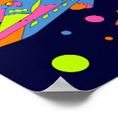 Geometrische psychedelische ruimtevloot poster (Hoek)