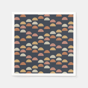 Geometrische puntcirkelpatroon servet