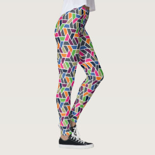 Geometrische raster leggings