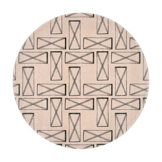 Geometrische rechthoek X ontwerp Snijplank (Voorkant)