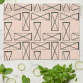 Geometrische rechthoek X ontwerp Theedoek (Gevouwen)