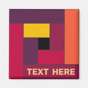 Geometrische rechthoeken (ver4) met om het even we magneet