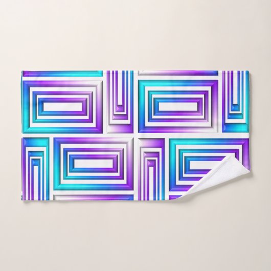 geometrische rechthoekige badhanddoekset bad handdoek (Handdoek)