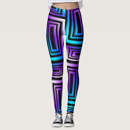 geometrische rechthoekige leggings (Voorkant)