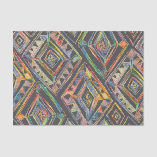 Geometrische regenbogen Diamonds Tissuepapier (Voorkant)