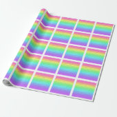 Geometrische regenboog cadeaupapier (Uitgerold)