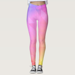Geometrische regenboog leggings