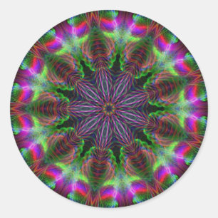 Geometrische regenboog ronde Sticker